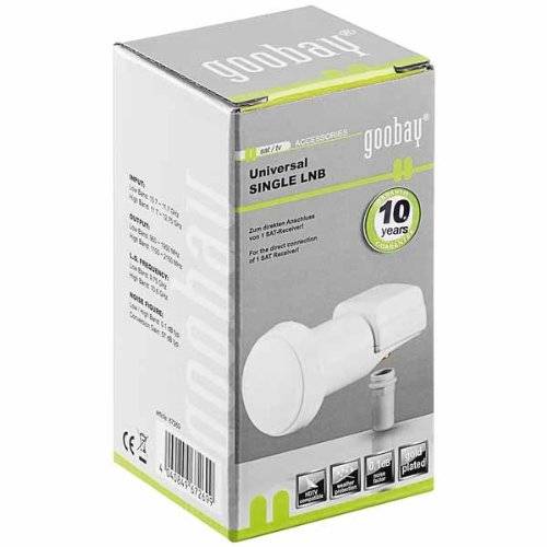 Goobay Goobay 67269 Universal Single LNB 1x Teilnehmer 8K SAT LNB digital SAT Verteiler Single-LNB Aantal gebruikers: 1 -2