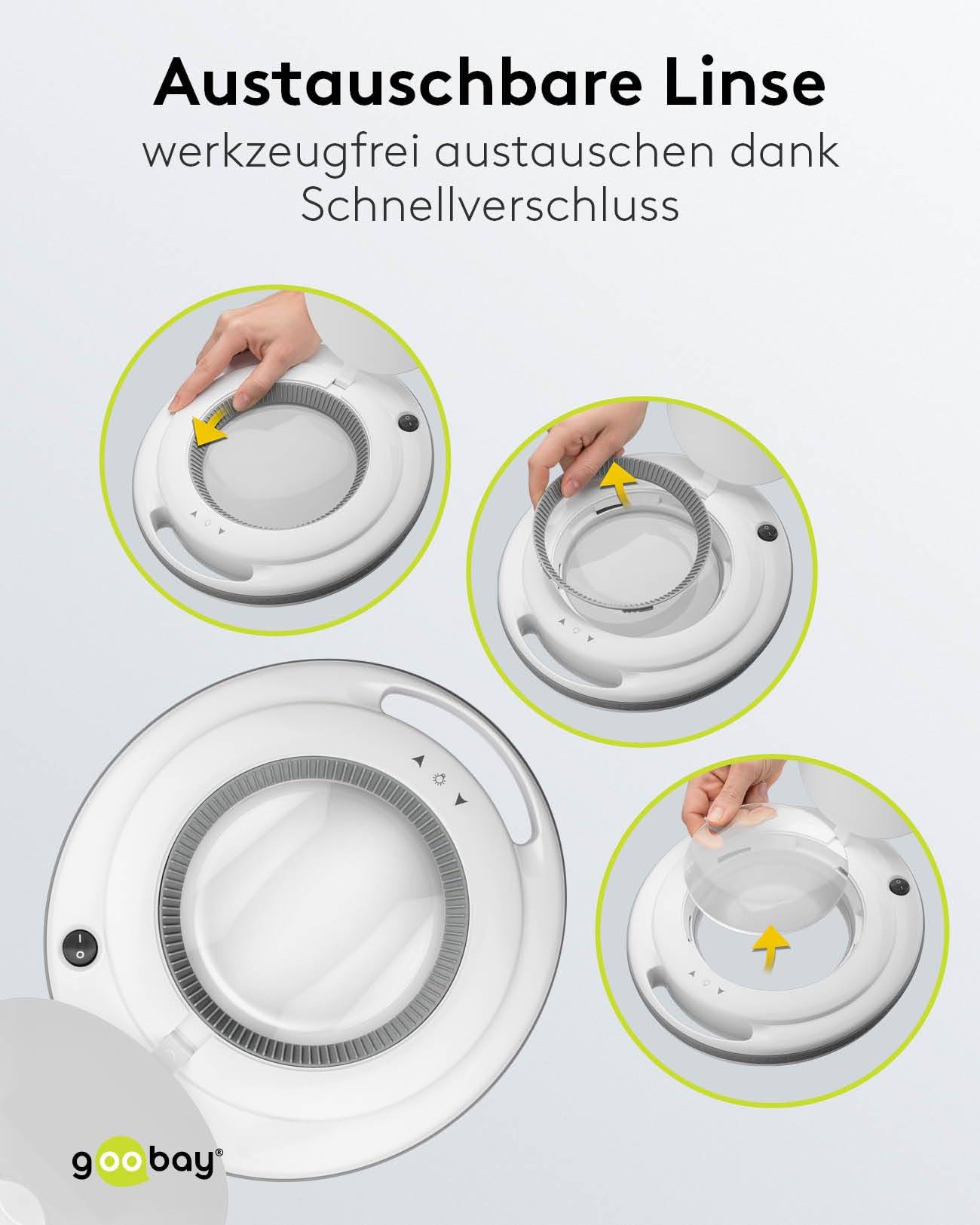 Goobay premium LED loeplamp | 730 lm (dimbaar) | 9W | bureauklem | wit-6