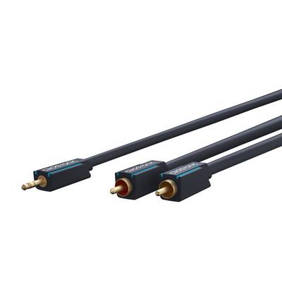 Clicktronic 3,5-mm-AUX-auf-Cinch-Adapterkabel, stereo Premium-Kabel | 1x 3,5-mm-Klinken-Stecker 2x Cinch-Stecker | 10,0-0