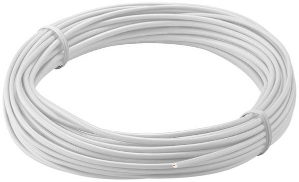 10m wit 1x 0,14mm geisoleerd koperdraad voor hobby toepassingen - 10 meter