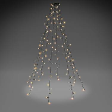 Goobay 200 LED Tree String Lights with Ring, 8x 1.5 m