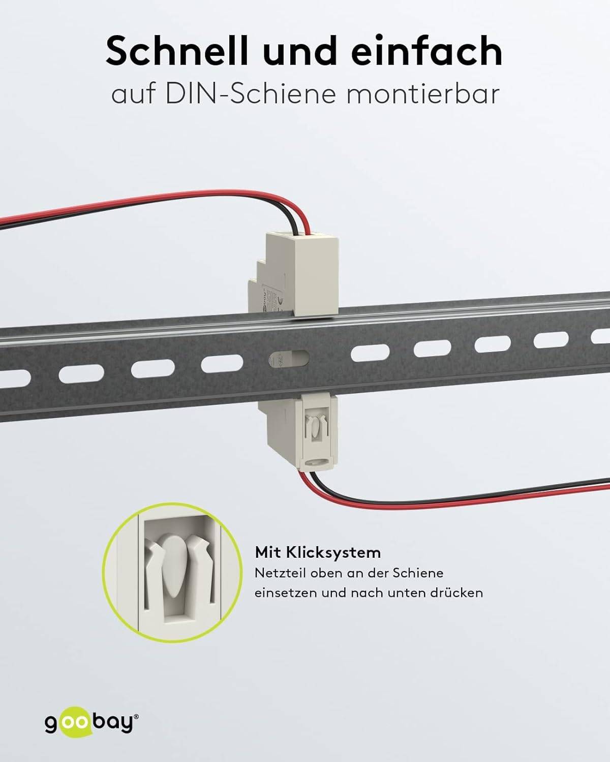 Goobay LED-transformator voor DIN-rail | 12V DC | 15W | IP20-6