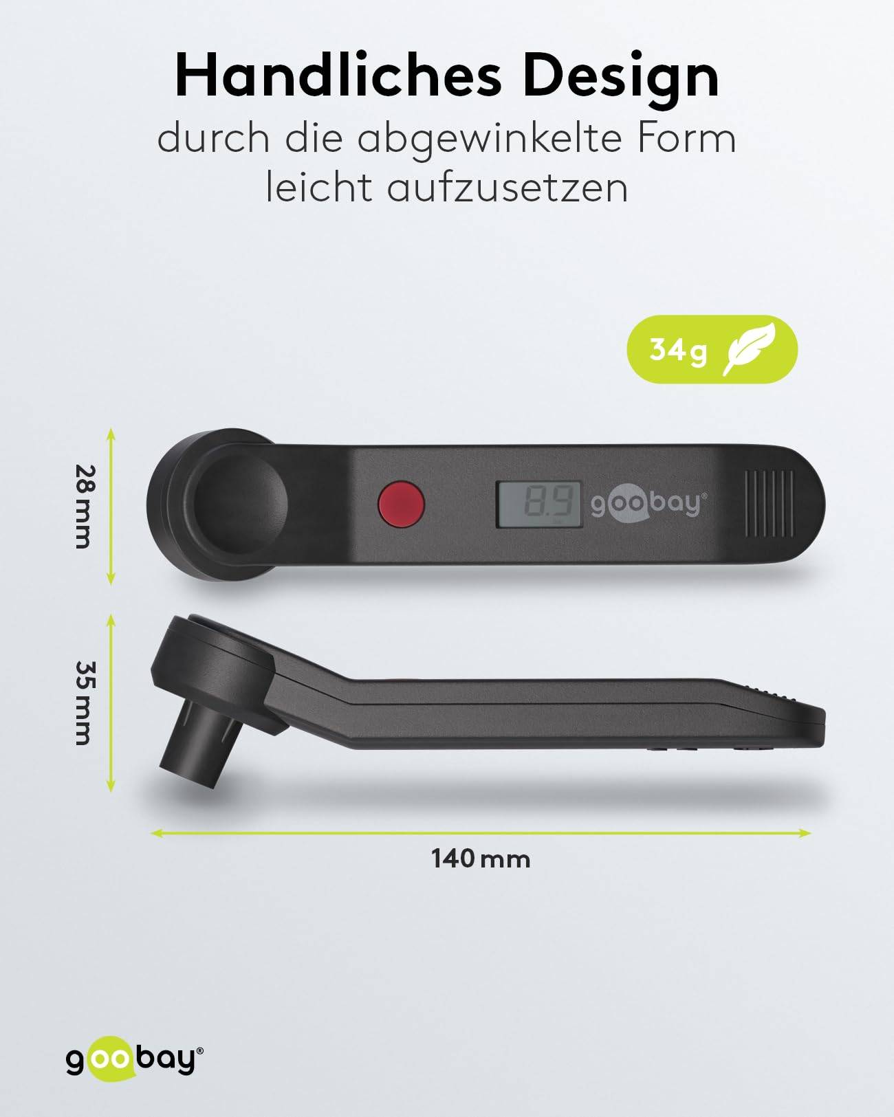 Goobay digitale luchtdrukmeter - incl. batterij (1x CR2032 3 V lithium)-2
