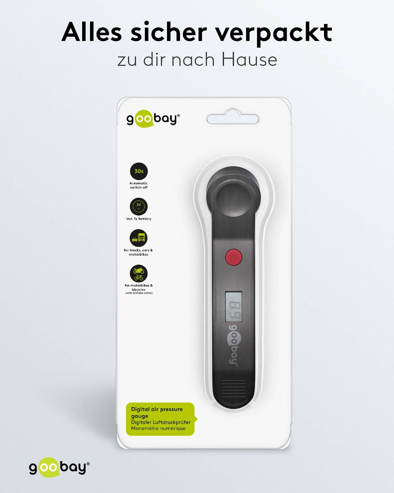 Goobay digitale luchtdrukmeter - incl. batterij (1x CR2032 3 V lithium)-4