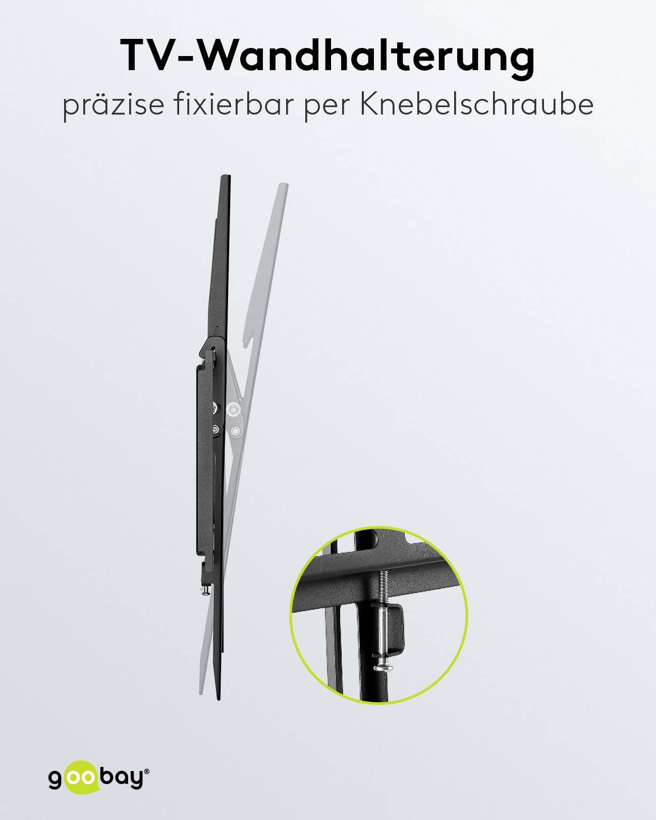 Goobay Basic series Tilt M muurbeugel voor schermen tot 55 inch / kantelbaar-5