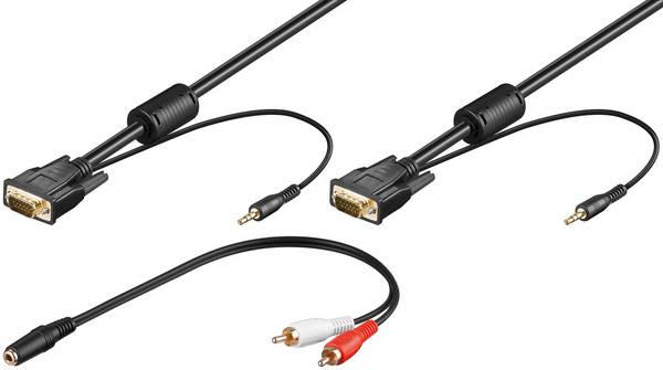 Premium VGA monitor kabel met audio - 3 meter