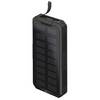 Goobay Powerbank Fast Charge Solar met 2x USB-A en 1x USB-C (max. 3A) - 20.000 mAh / zwart