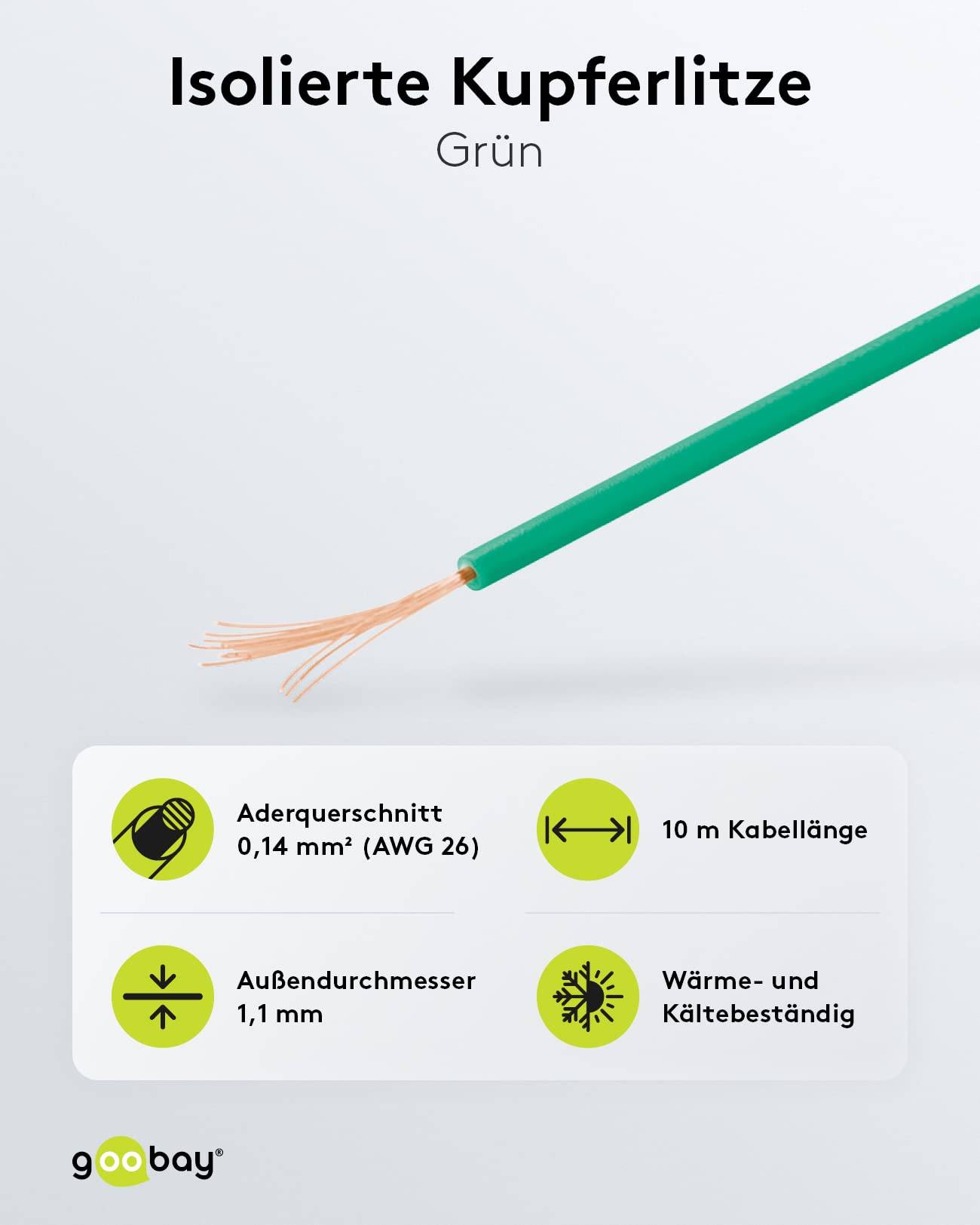 10m groen 1x 0,14mm geisoleerd koperdraad voor hobby toepassingen - 10 meter-2