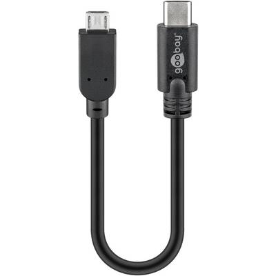 Goobay USB-C to Micro-B Cable, OTG, 0.2 m, black-0