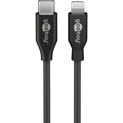 Goobay Lightning - USB-C kabel | USB2.0 | PD 18W | zwart | 0,50 meter-0