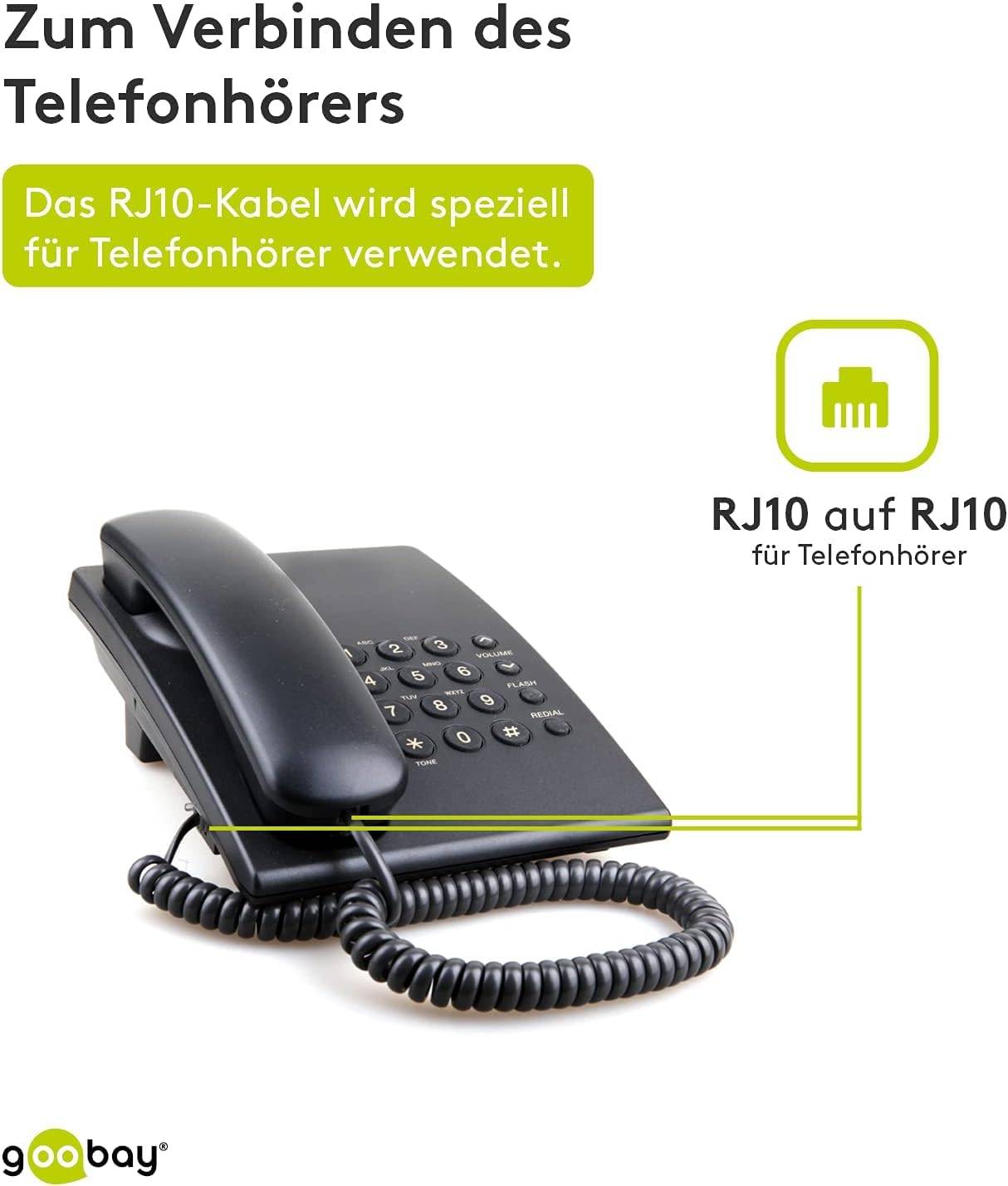 GOOBAY GOOBAY-68601 Kabel: telefonisch; spiraalvormig; wit; Isolatie: PVC; Ader: CCA; 4m - 1 stuk-2