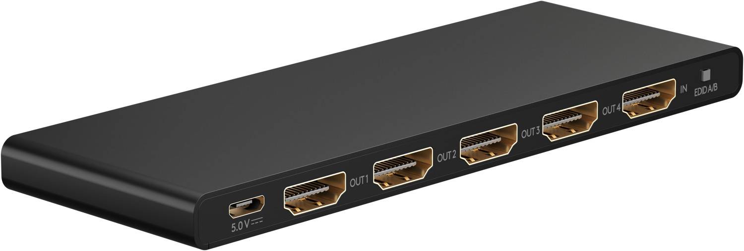 Goobay HDMI splitter 1 naar 4 - HDMI2.0 (4K 60Hz + HDR) / zwart-0