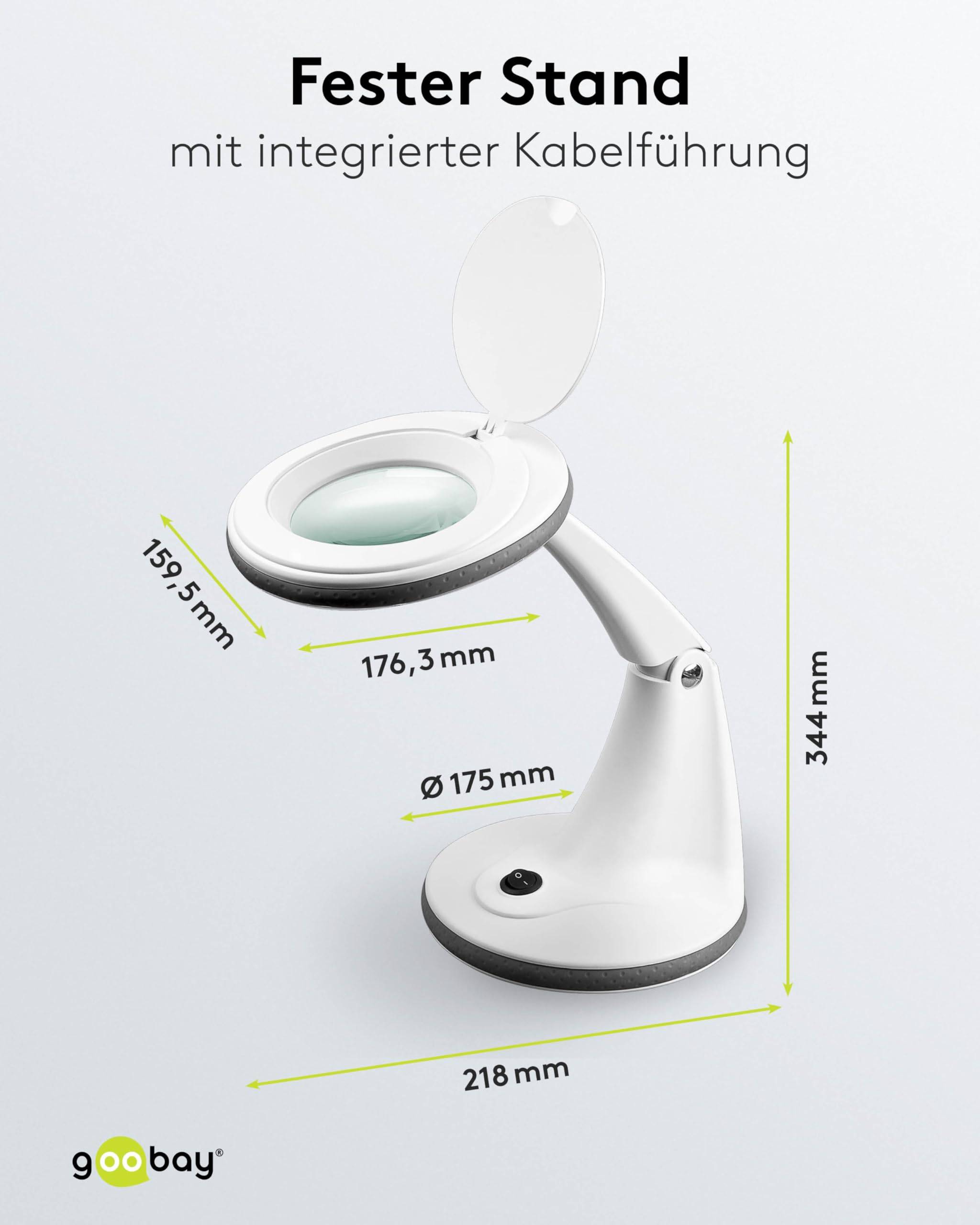 Goobay LED loeplamp | 450 lm | 6W | bureaustandaard | wit-2