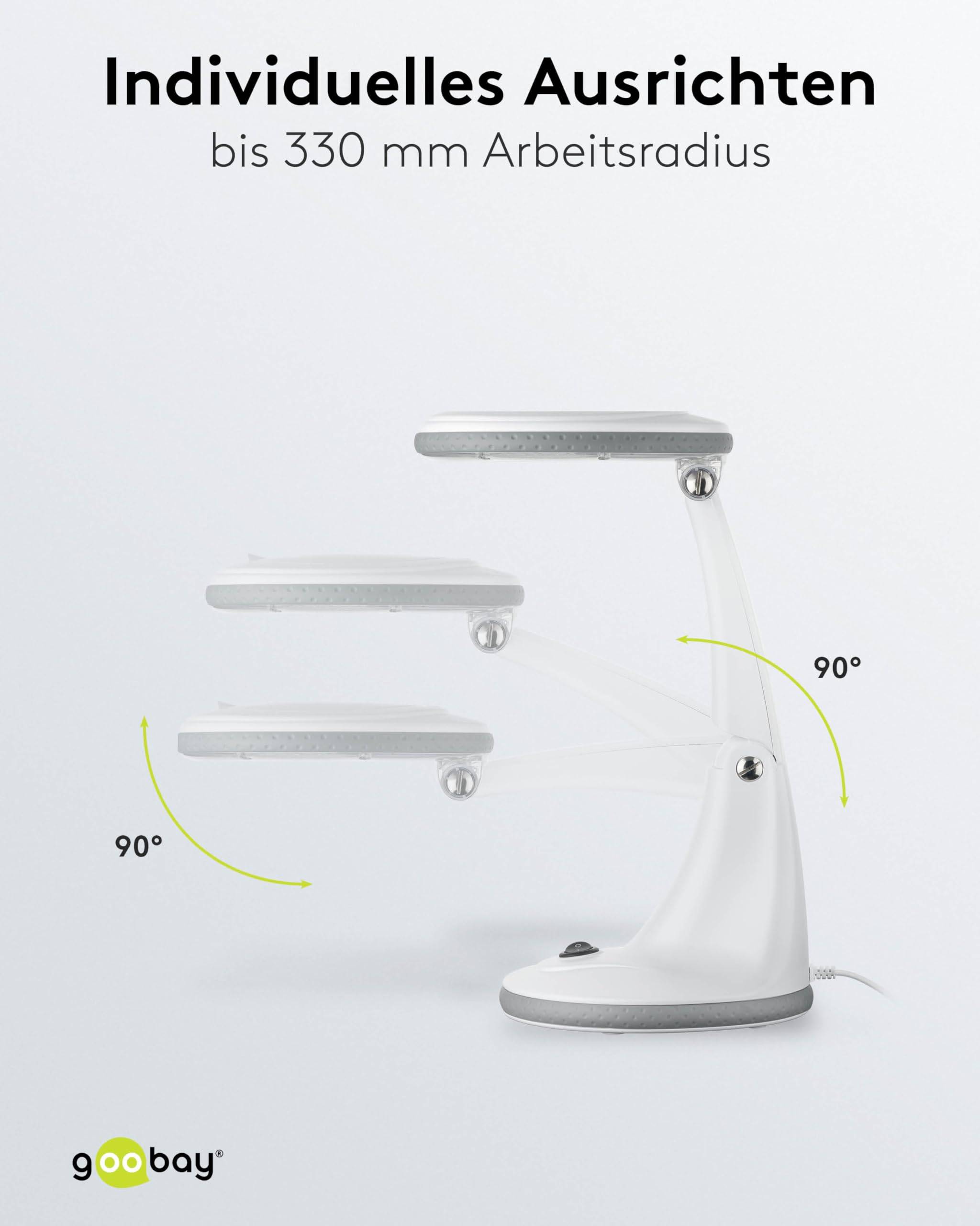 Goobay LED loeplamp | 450 lm | 6W | bureaustandaard | wit-3
