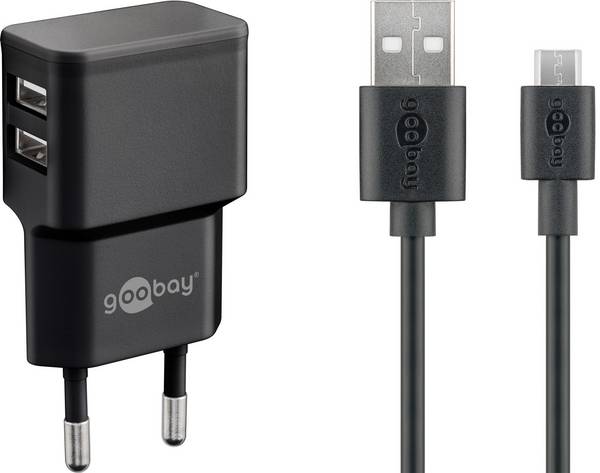Goobay 12 W Dual Micro USB Charger Set