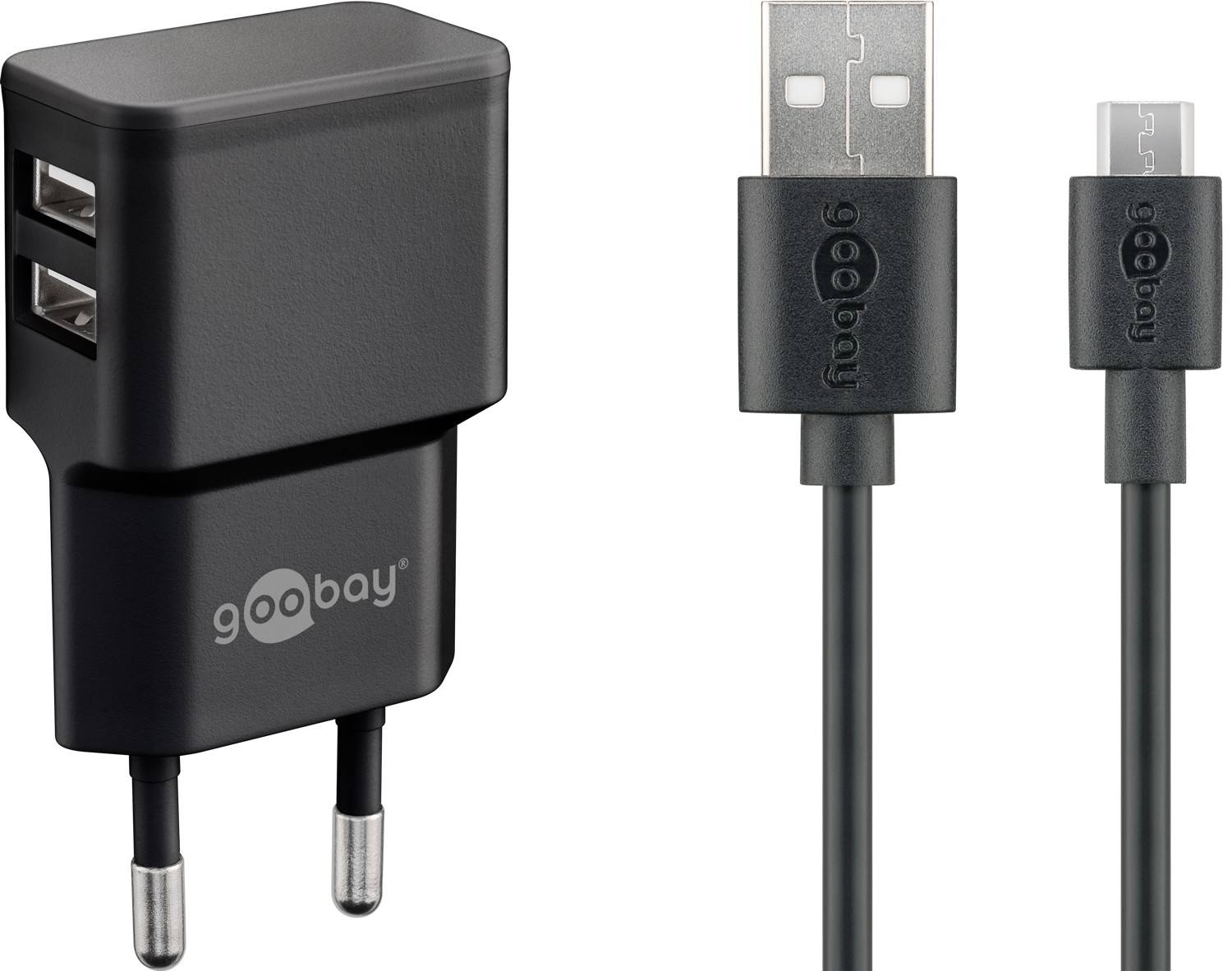 Goobay Dual Micro USB Charger Set (18 W)-0