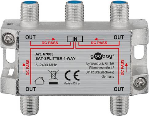 Goobay SAT Distributor, 4-way