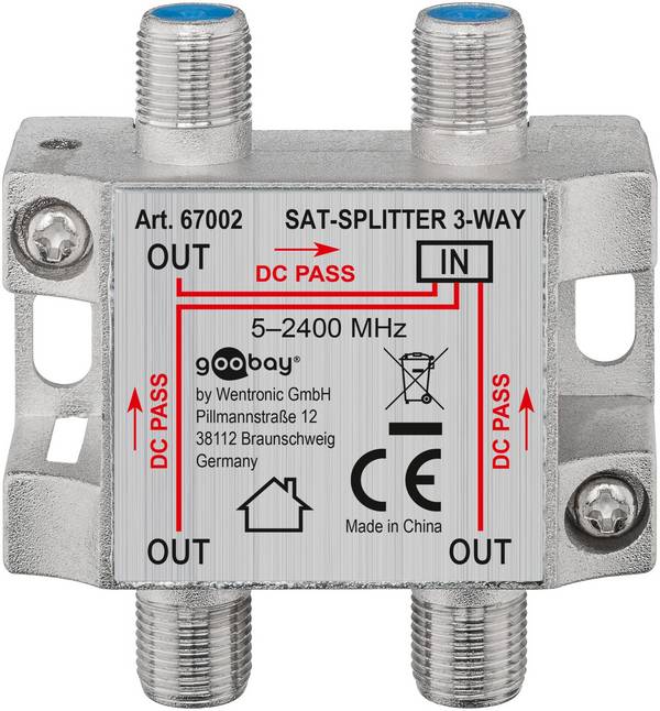 Goobay SAT Distributor, 3-way