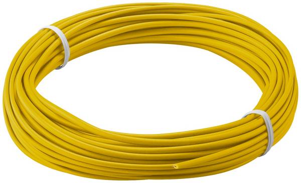 10m geel 1x 0,14mm geisoleerd koperdraad voor hobby toepassingen - 10 meter