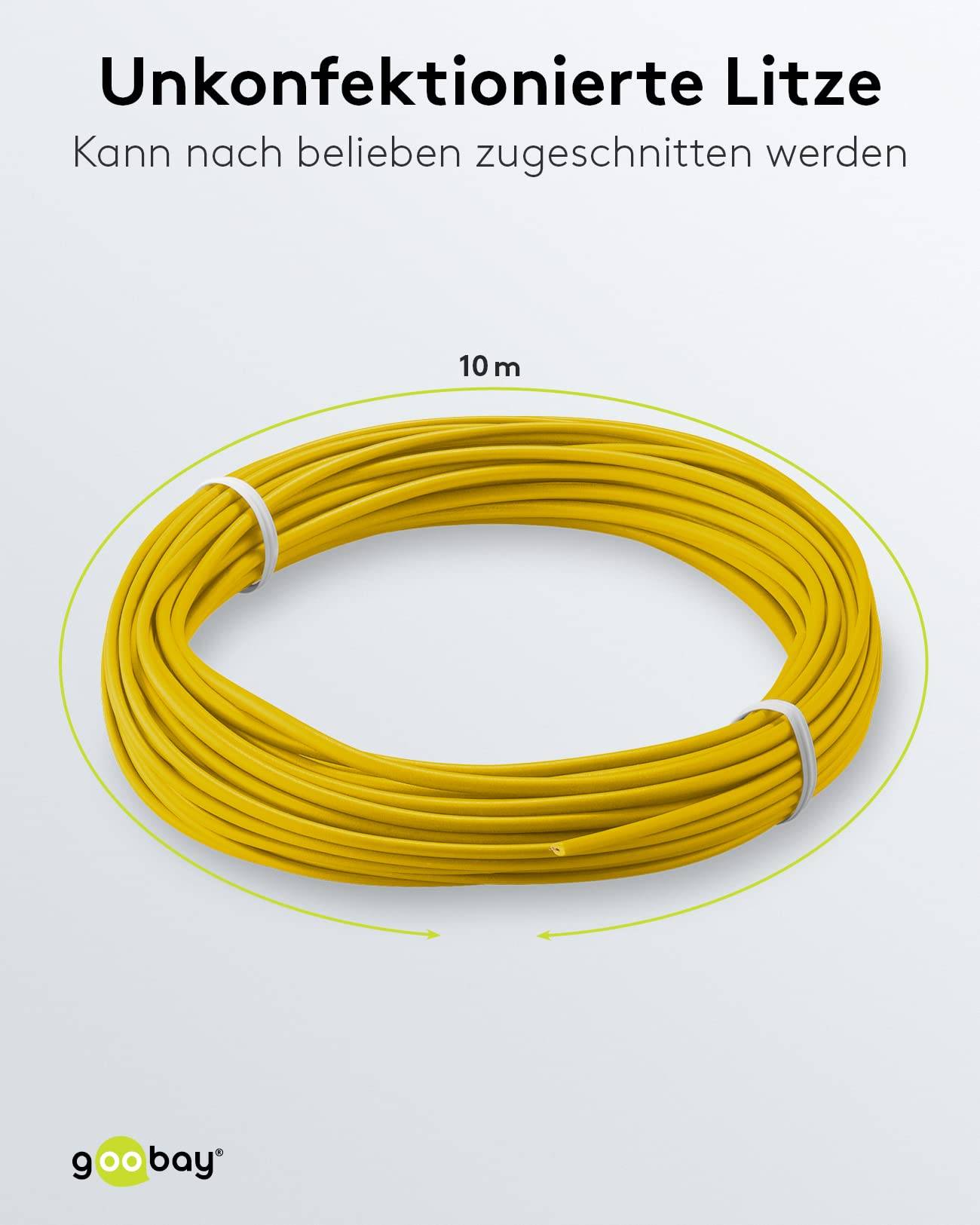 10m geel 1x 0,14mm geisoleerd koperdraad voor hobby toepassingen - 10 meter-3