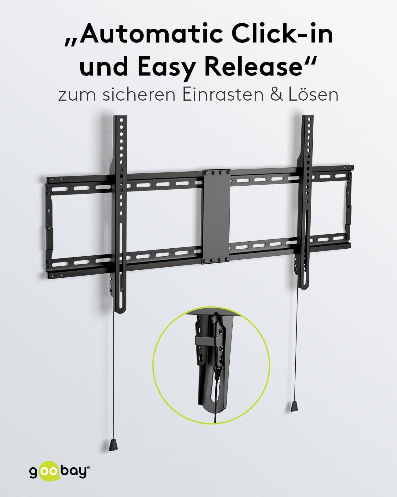 Goobay Basic series Fixed XL muurbeugel voor schermen tot 100 inch / vast-4