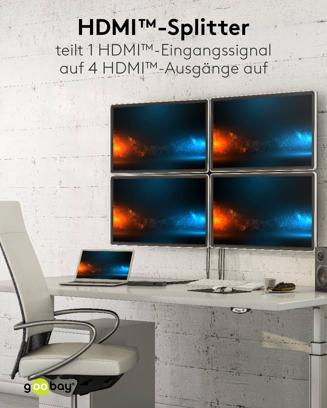 Goobay HDMI™-Splitter 1 auf 4 4K@30Hz-2