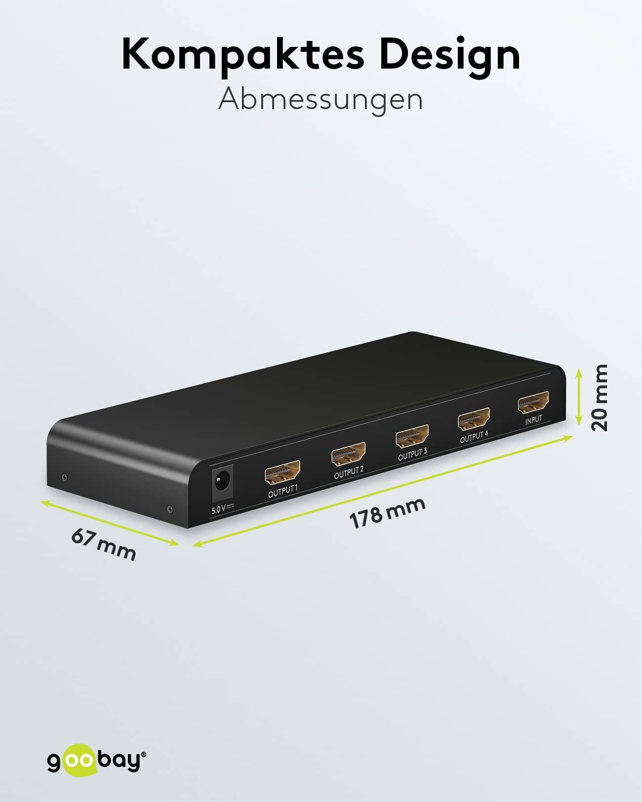 Goobay HDMI™-Splitter 1 auf 4 4K@30Hz-4