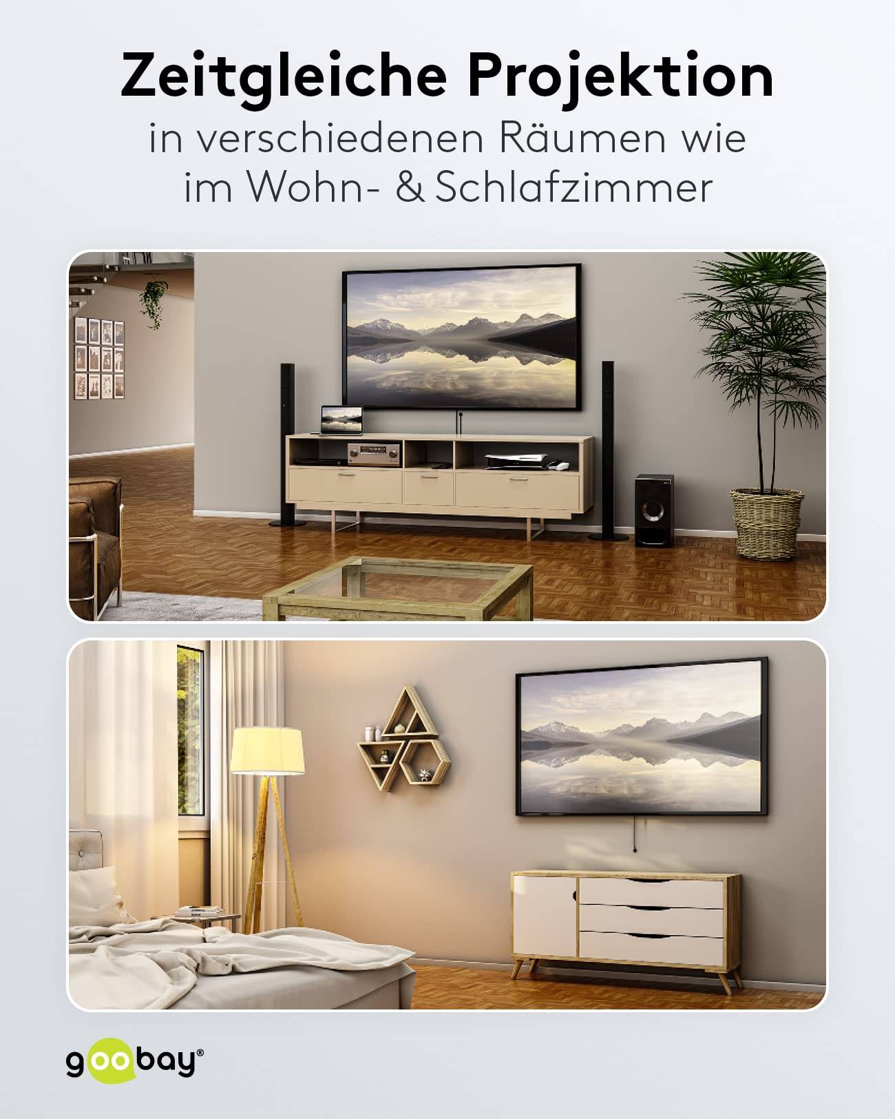 Goobay HDMI splitter 1 naar 2 - HDMI1.4 (4K 30Hz) / zwart-3