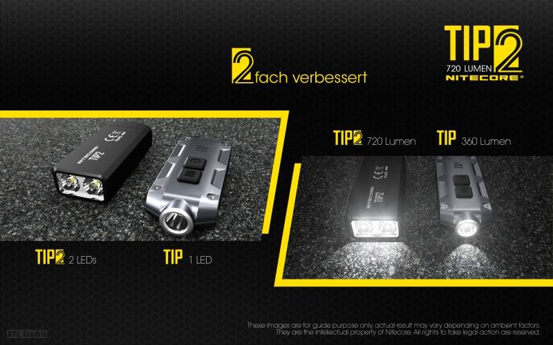 NiteCore TIP 2 NC-TIP2 Zaklamp LED werkt op een accu 720 lm 39 g-4