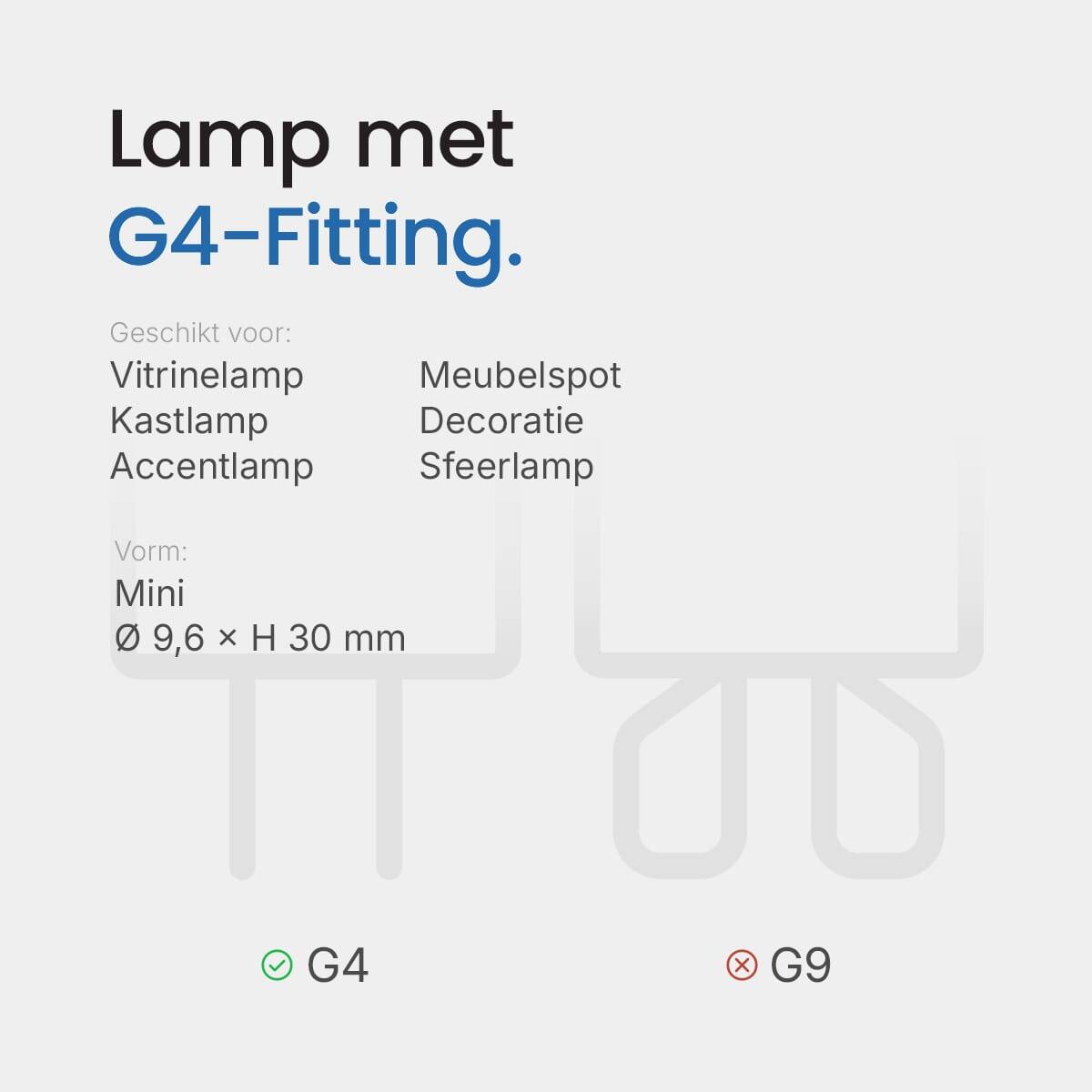 Avide G4 LED Insteeklamp 1.2W 12V - 4000K - 90lm - LED Lampjes Insteek - Koel Wit - Vervangt 10W lamp-3