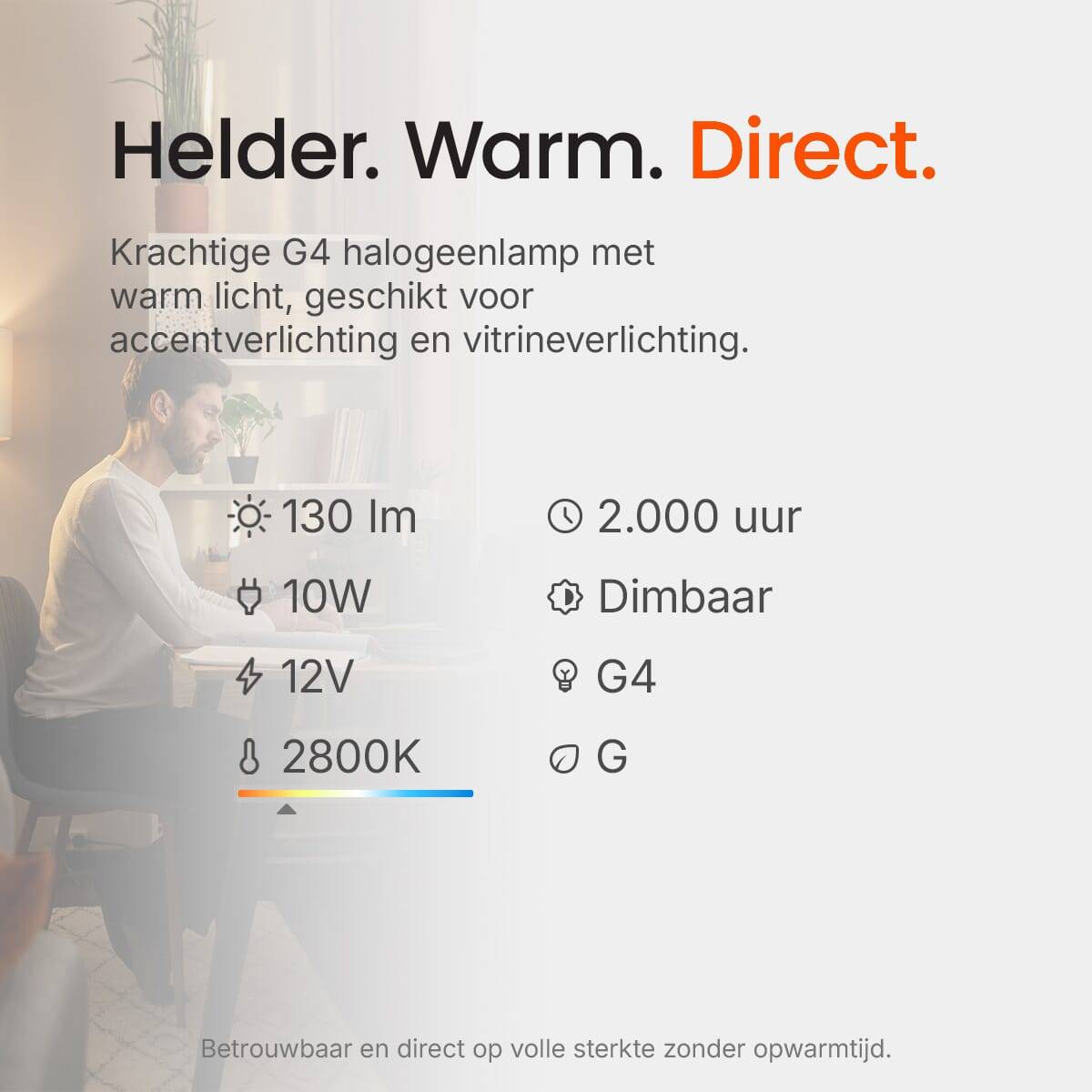 Osram G4 Halogeenlamp 12V - 10W 130lm - Halogeen Lampjes Insteek - Warm Wit Licht - Dimbaar - Per 16 Halogeenlampen-3