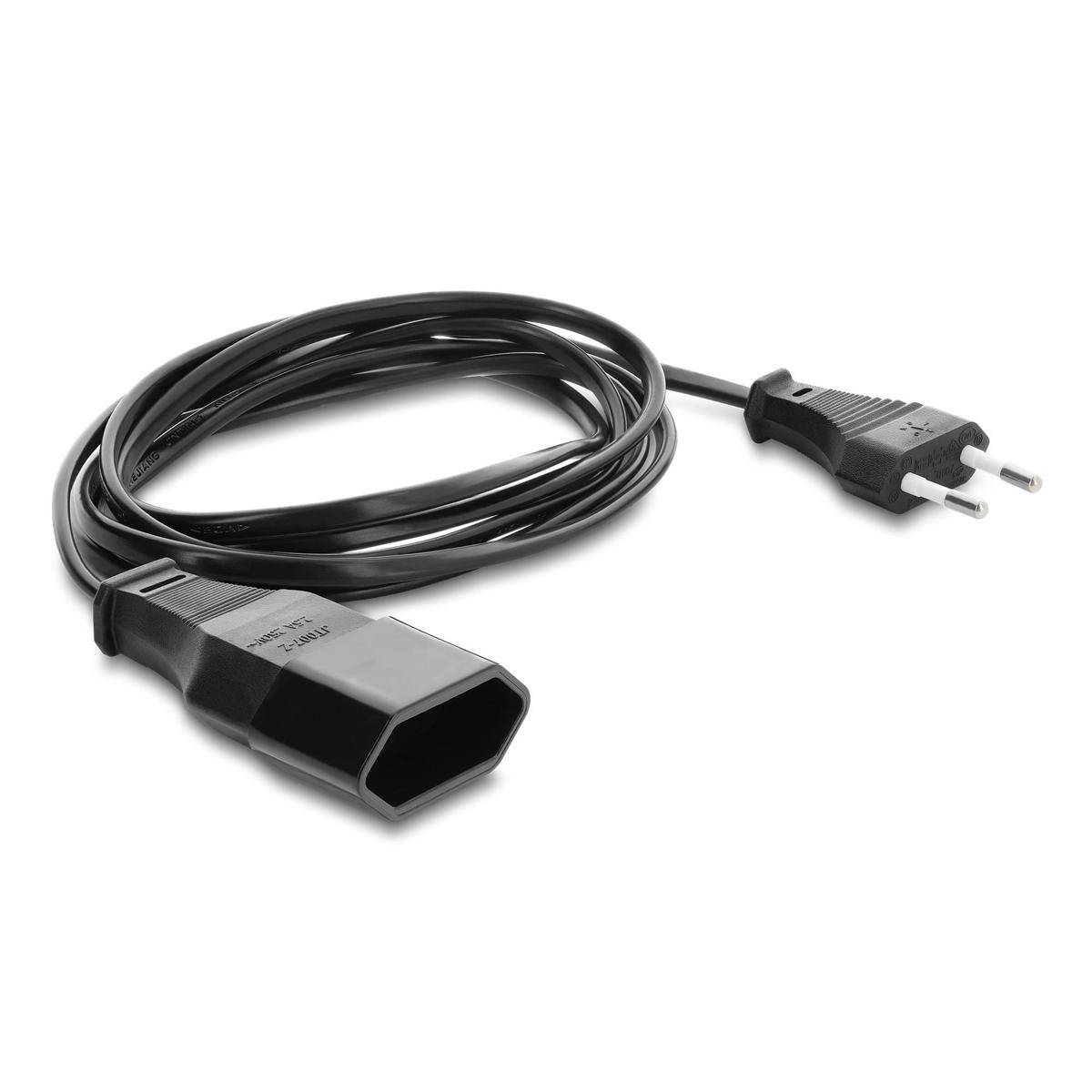 Delock Euro Plug Extension CEE7/16 male to female, 2 x 0.75 mm², 2 m, black-1