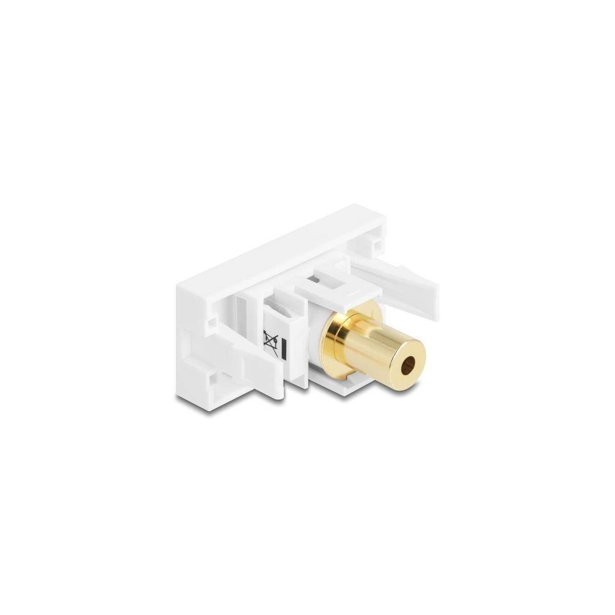 Delock Easy 45 Module stereo jack female 3.5 mm 4 pin to stereo jack female 3.5 mm 4 pin gold plated white-0