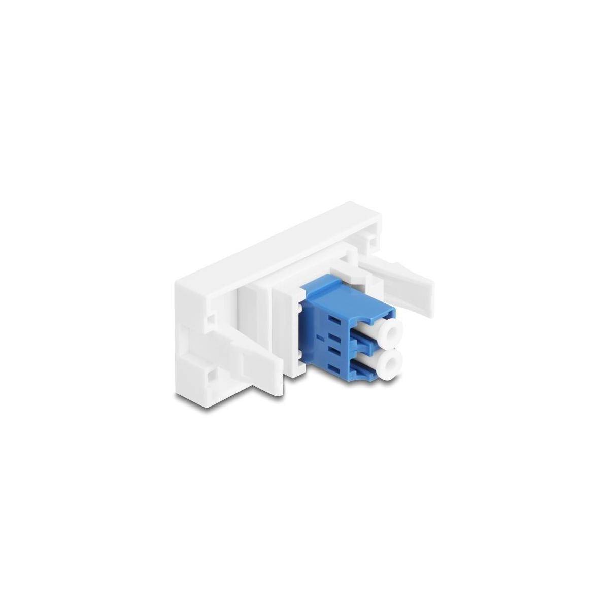 DELOCK Easy 45 module LC Duplex Bu > LC Duplex Bu wit/blauw-1