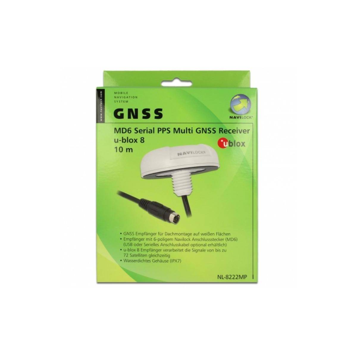 Navilock NL-8222MP MD6 Serial PPS Multi GNSS Receiver u-blox 8 10 m-2
