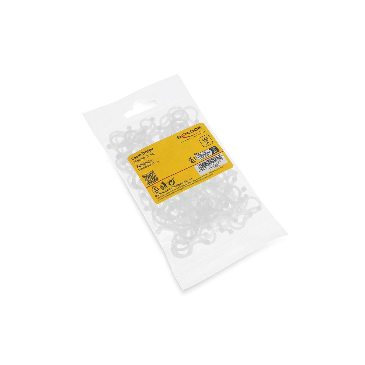 Delock Cable Drill Ø 11 mm transparent, 100 pieces-3