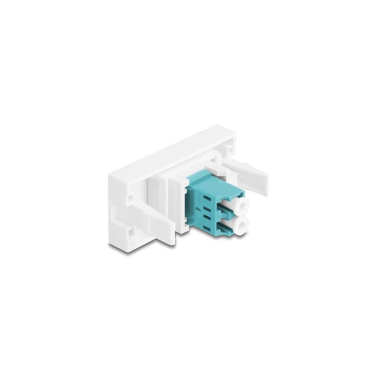 Delock Easy 45 Module LC Duplex female to LC Duplex female white / aqua-1