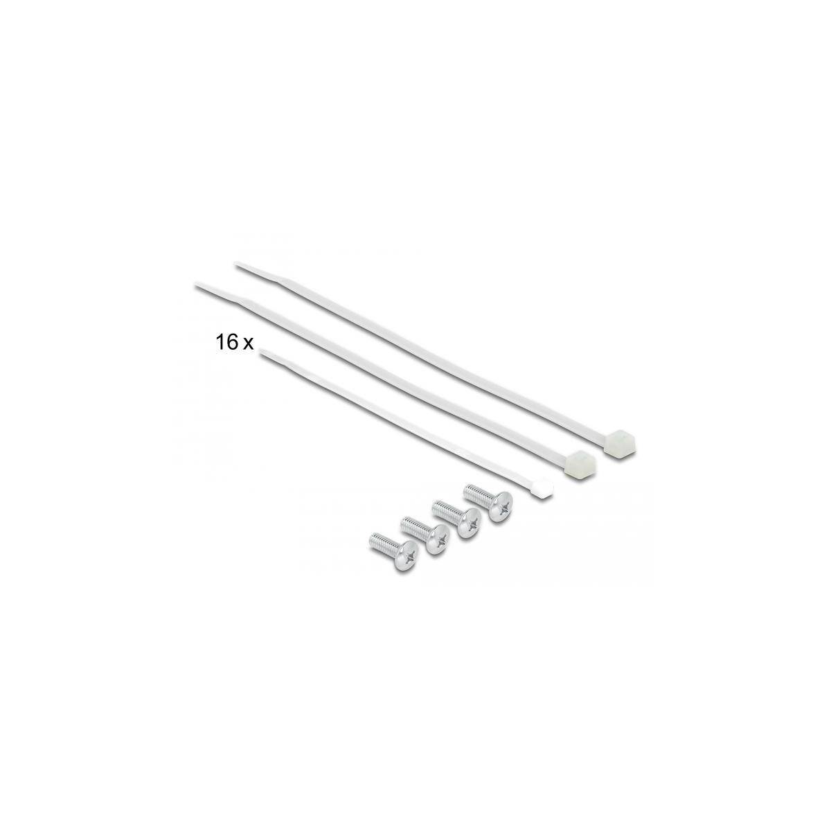 Delock 19″ Patch Panel 16 port Cat.6A 1U grey-3