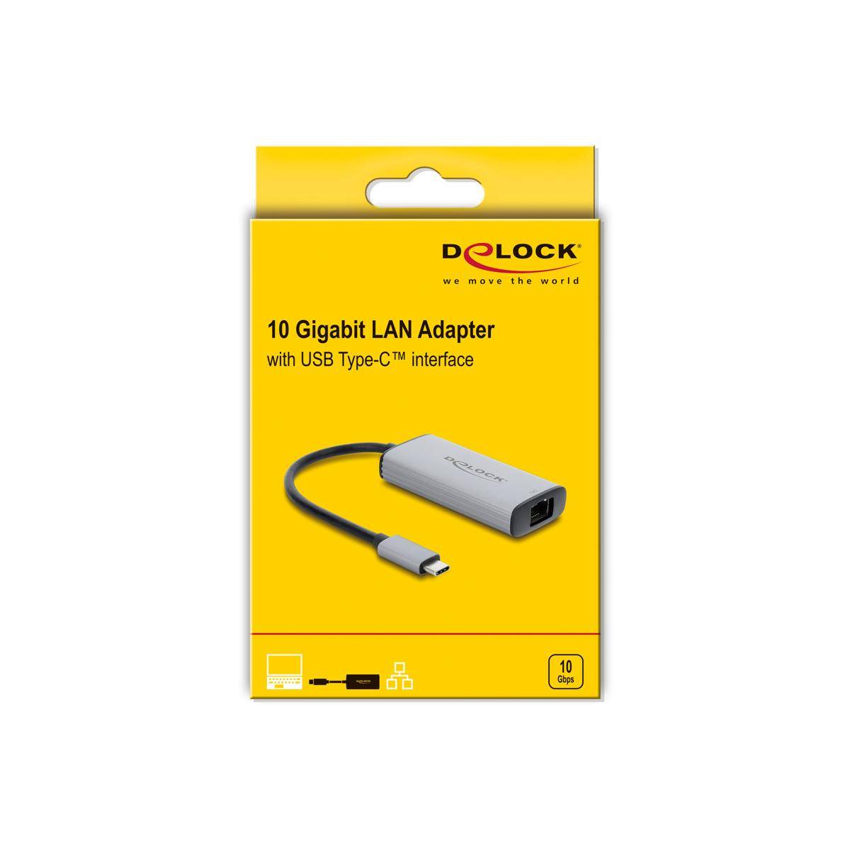 Delock USB Type-C™ Network Adapter 10 Gigabit LAN 1 x RJ45-1