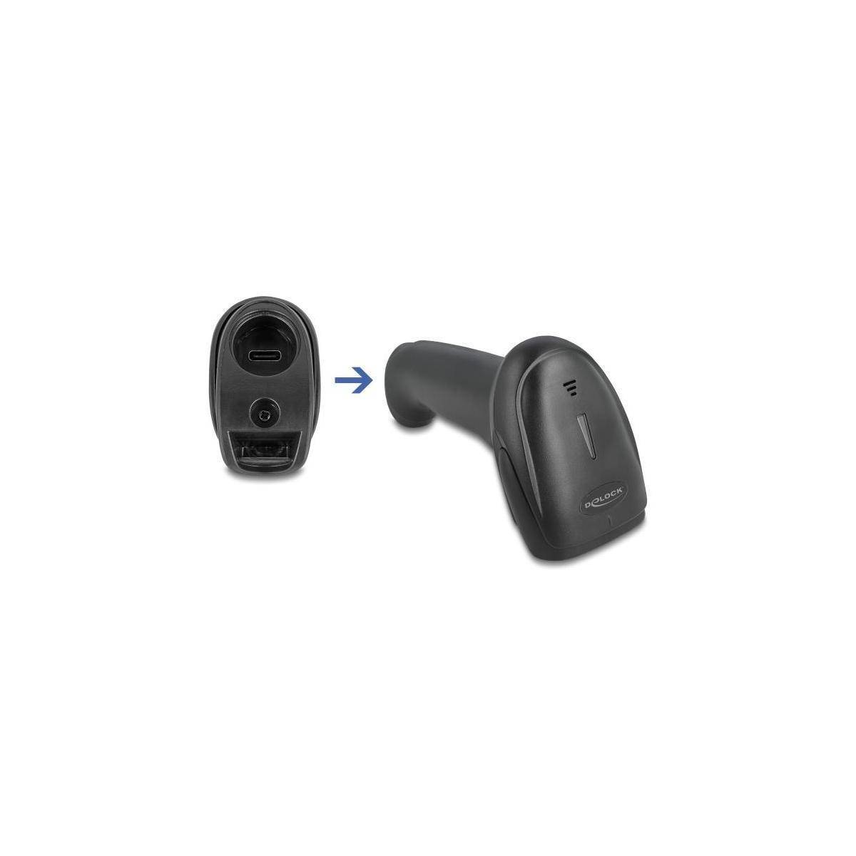 Delock Barcode Scanner 1D and 2D for 2.4 GHz, Bluetooth or USB Type-C™-1
