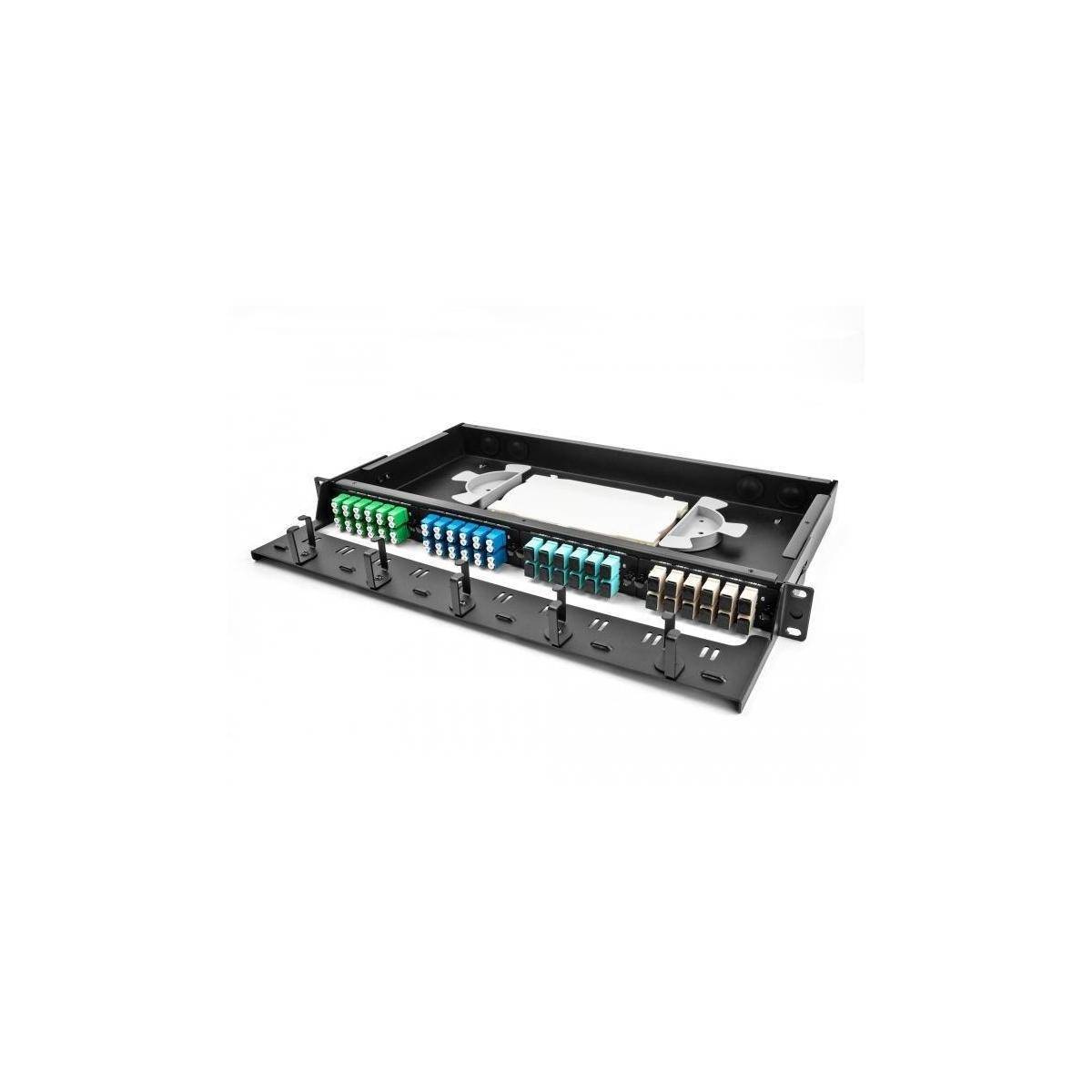 Delock Fiber Optic Adapter Panel LC Duplex OM1 / OM2 12 Port beige-3