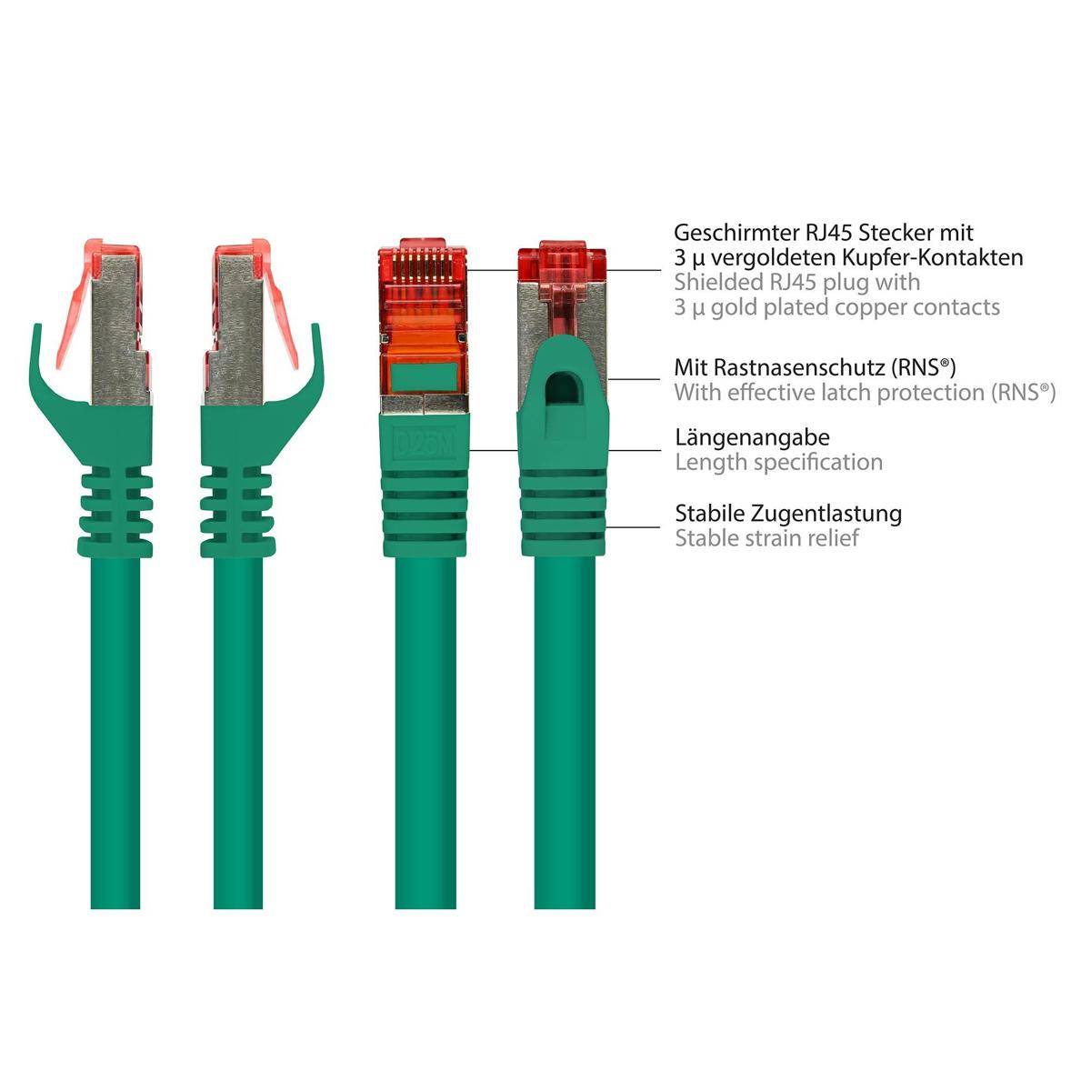 Goede Verbindingen Cat.6 patchkabel S/FTP groen 40m-1
