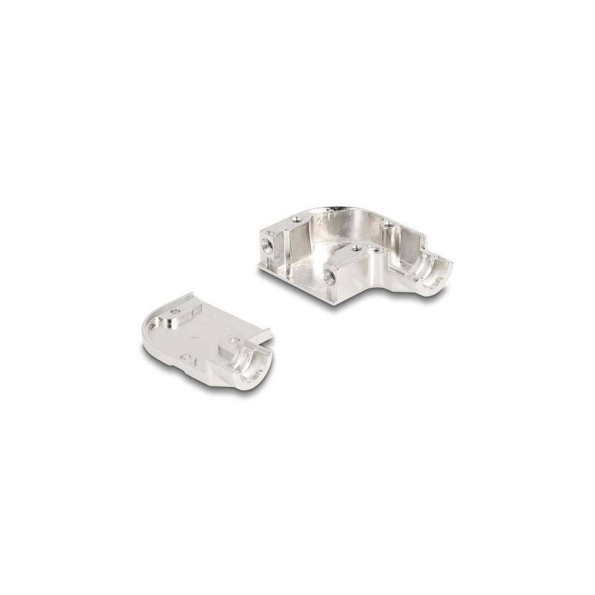 Delock D-Sub Housing for 9 pin male / female with metal bracket 90° angled-1