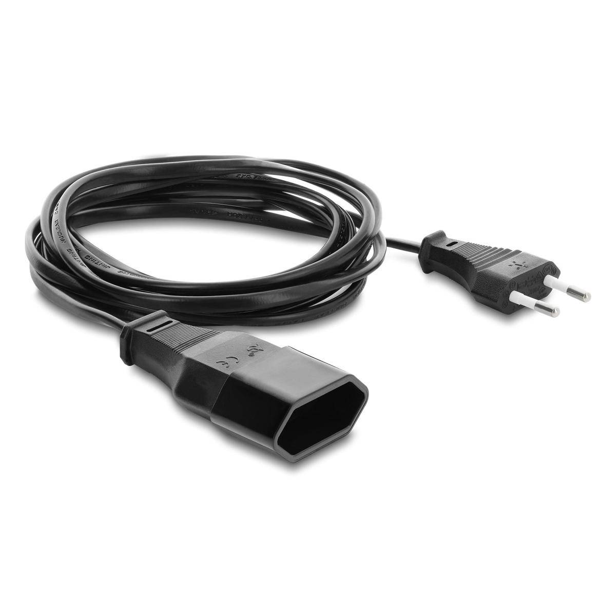 Delock Euro Plug Extension CEE7/16 male to female, 2 x 0.75 mm², 3 m, black-1