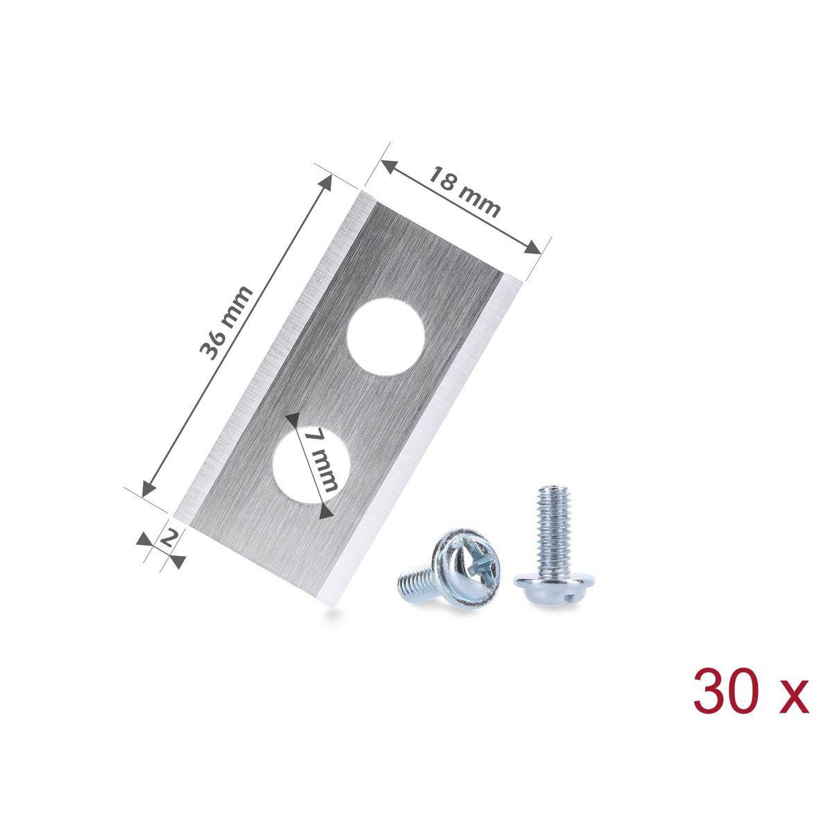 Delock Replacement Blades suitable for Worx Landroid Robotic Lawn Mowers 30 pieces-1