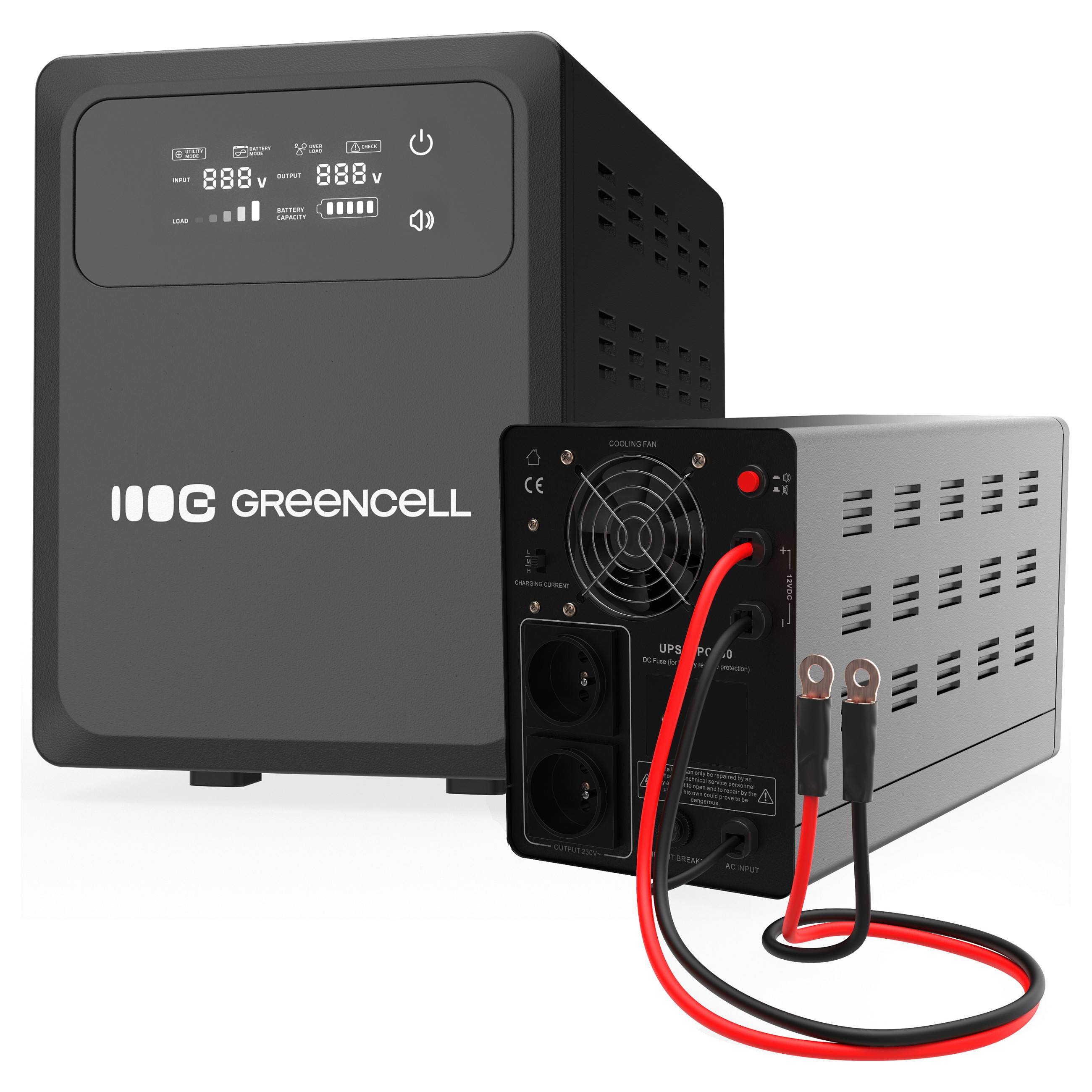 GREEN CELL GC-UPSLPPC500 Voedingseenheid: UPS; 500W; 800VA; 230V; French x2,draden; 50Hz - 1 stuk-0