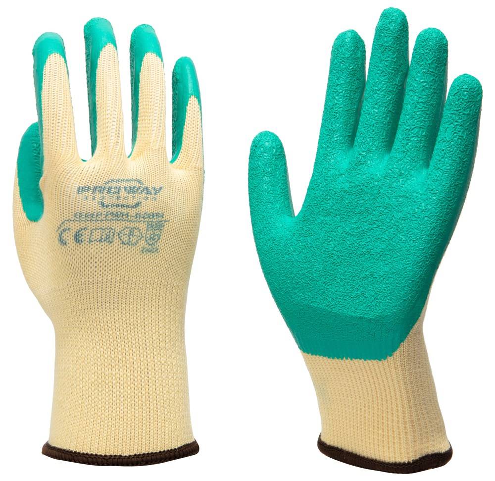 Groene Werkhandschoen Mt 10 Latex Coating-1