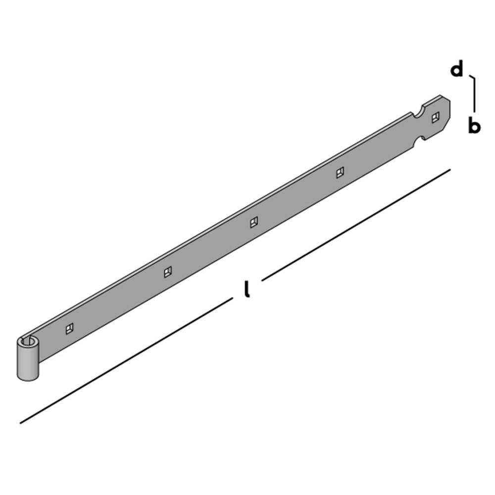 GB Duimheng Rvs (304) 40X4,0X600mm-1