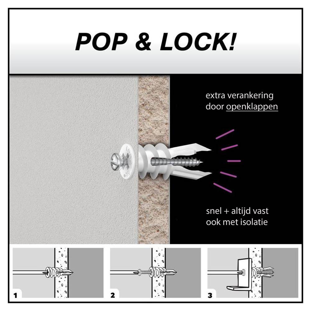 Gipsplaatplug Toggler Spm Mini Zelfborend - 100 stuks-2