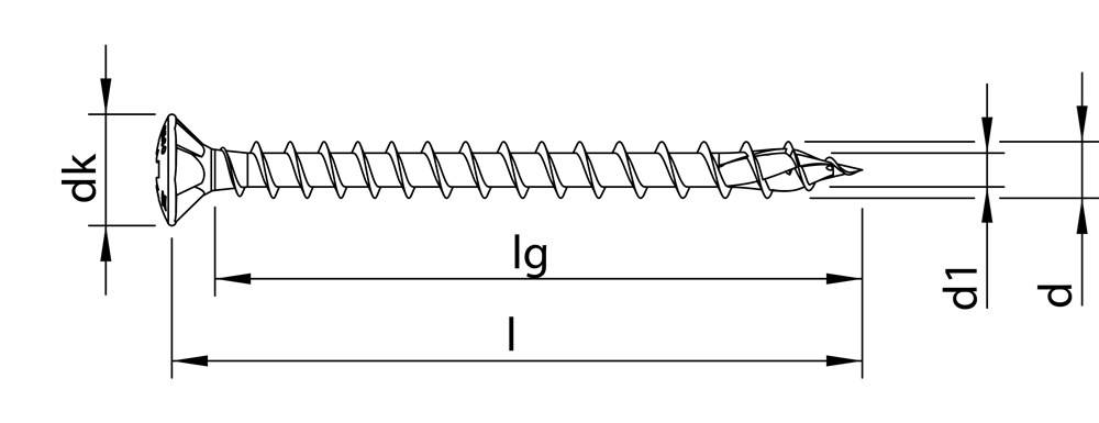 Heco SCHRAUBEN Spaanplaatschroeven Rvs Pzd Lk 4.0X30 Heco - 200 stuks-1